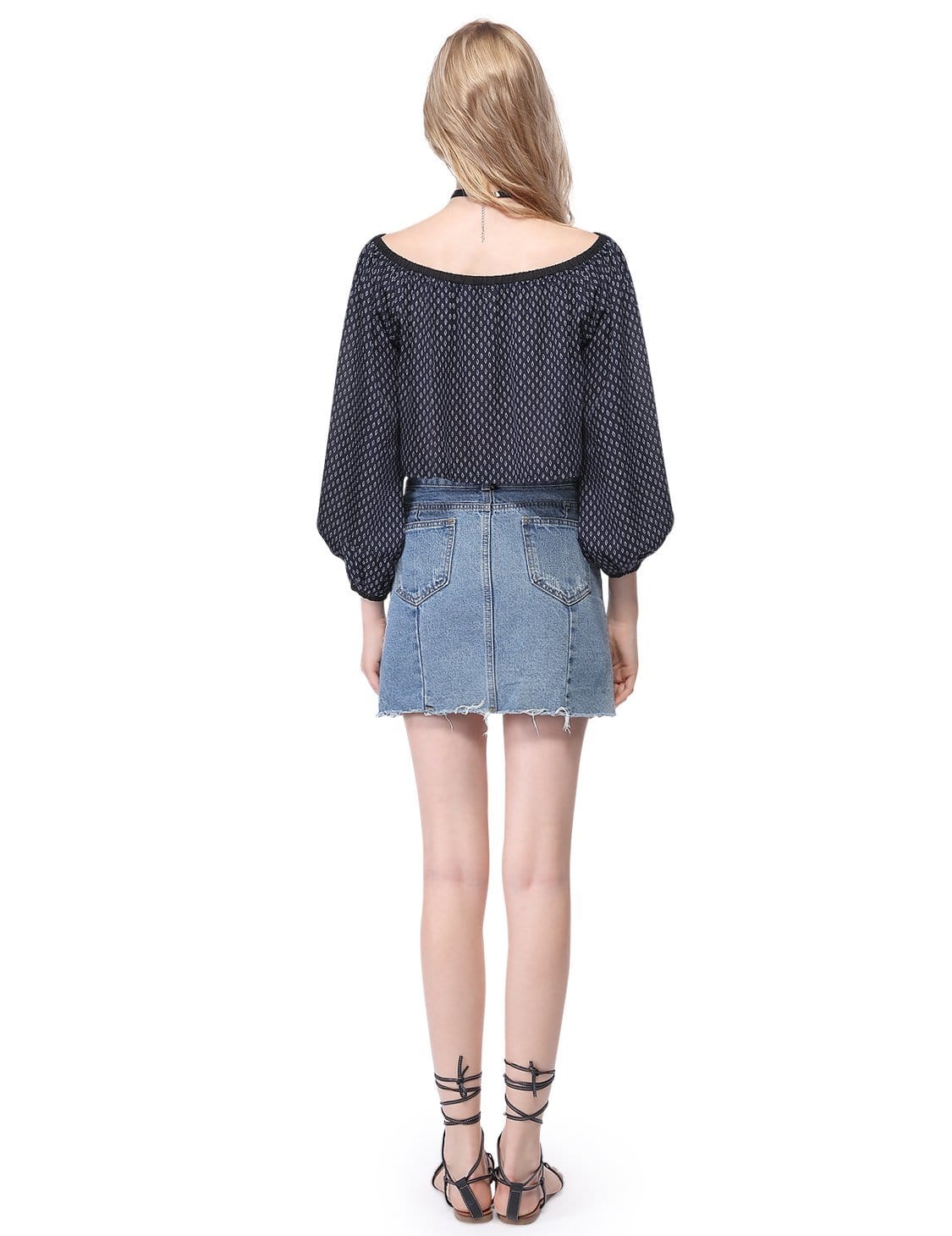 Color=Black | Women'S Fashionable Round Neck Long Sleeve Bare Midriff Top-Black 4 Color=Black | Women'S Fashionable Round Neck Long Sleeve Bare Midriff Top-Black 4