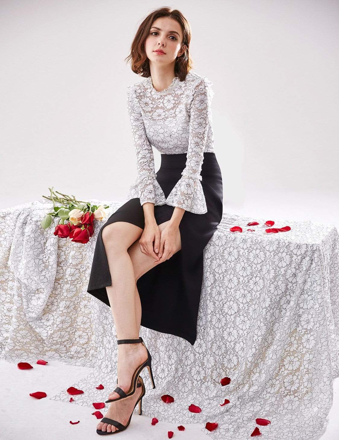 Color=White | Alisa Pan Long Sleeve Lace Top-White 4 Color=White | Alisa Pan Long Sleeve Lace Top-White 4