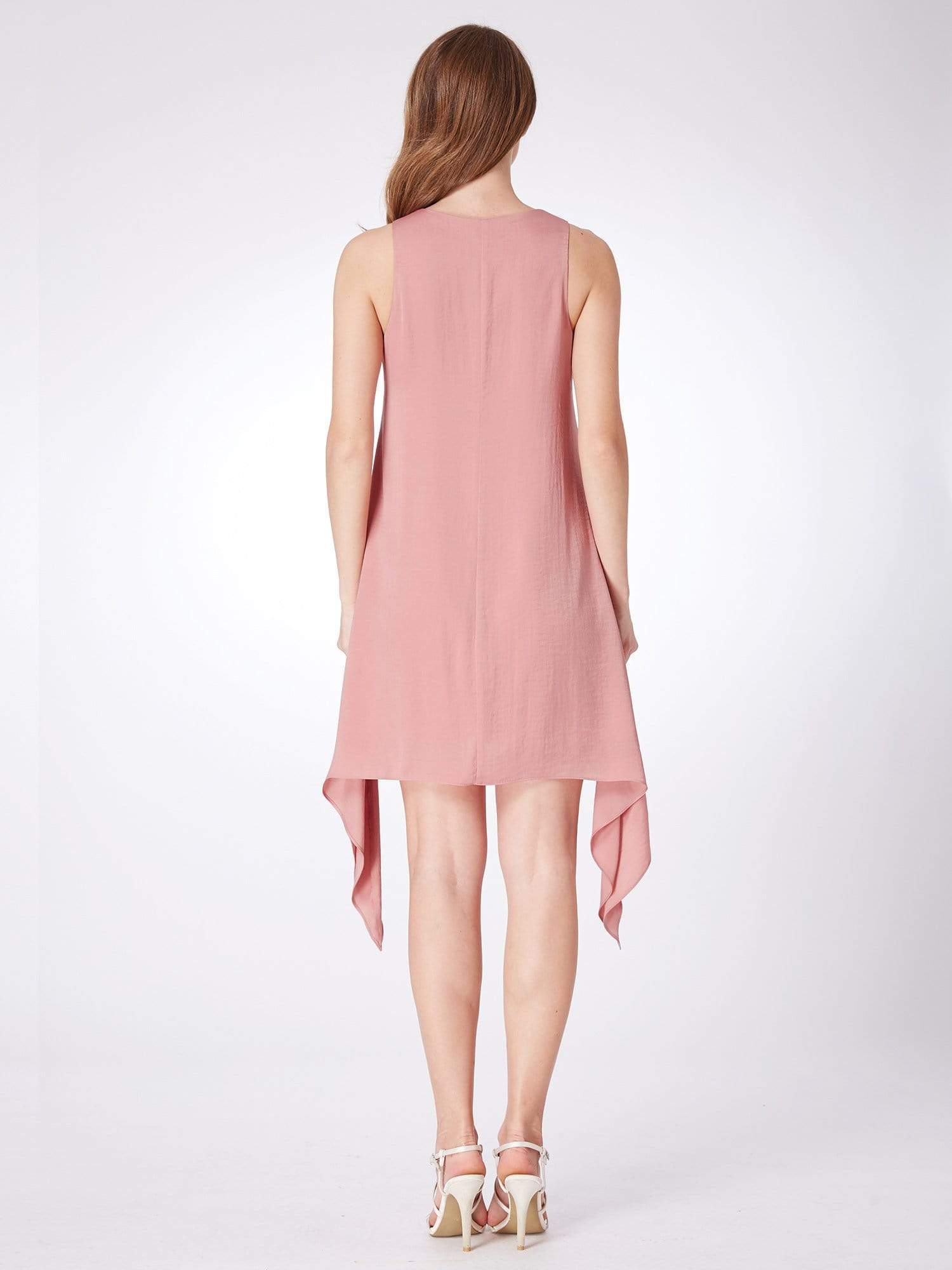 Color=Pink | Alisa Pan Sleeveless Short Casual Dress-Pink 2 Color=Pink | Alisa Pan Sleeveless Short Casual Dress-Pink 2