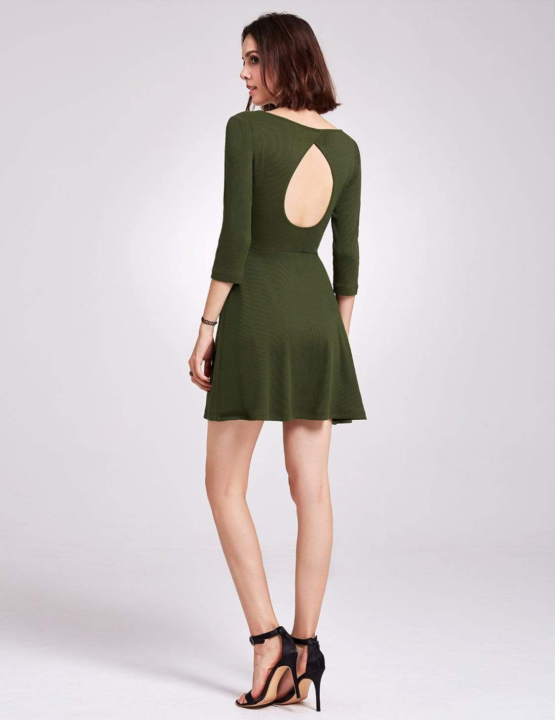 Color=Green | Alisa Pan Long Sleeve Casual Knit Dress-Green 3 Color=Green | Alisa Pan Long Sleeve Casual Knit Dress-Green 3