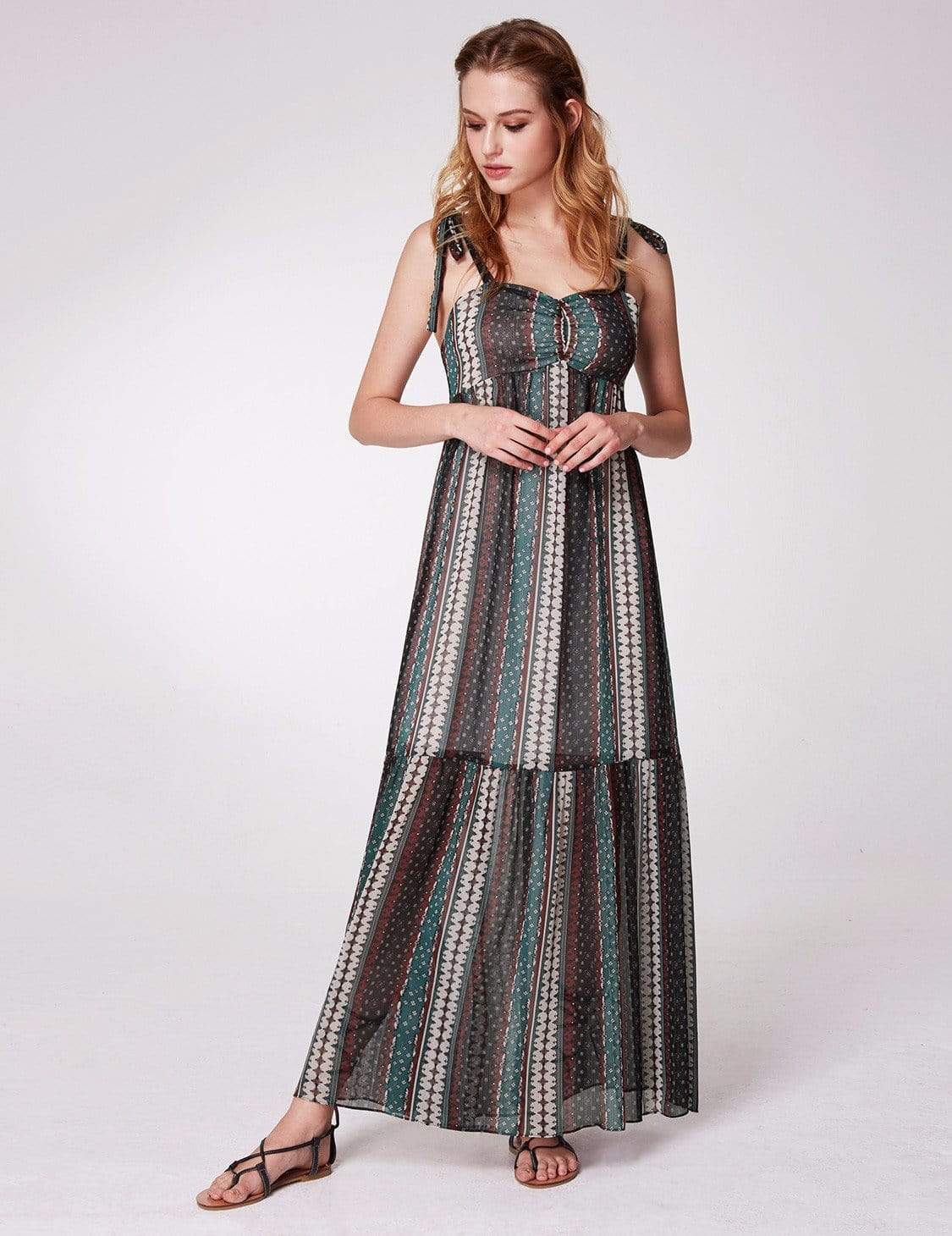 Color=Navy Blue | Alisa Pan Sleeveless Boho Printed Maxi Dress-Navy Blue 2 Color=Navy Blue | Alisa Pan Sleeveless Boho Printed Maxi Dress-Navy Blue 2