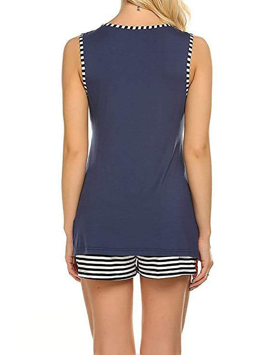 Color=Navy Blue | Women Maternity Pajamas Suit Summer Nursing Clothes Breastfeeding Sleepwear Sets-Navy Blue 2 Color=Navy Blue | Women Maternity Pajamas Suit Summer Nursing Clothes Breastfeeding Sleepwear Sets-Navy Blue 2