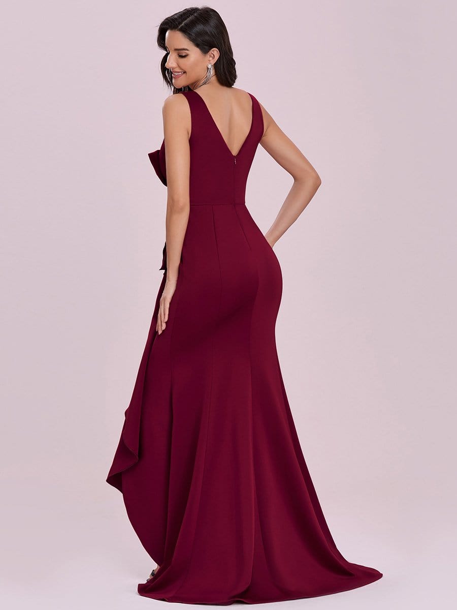 Color=Burgundy | Shinning Bodycon Off-Shoulder Above Knee Evening Dress-Burgundy 4 Color=Burgundy | Shinning Bodycon Off-Shoulder Above Knee Evening Dress-Burgundy 4