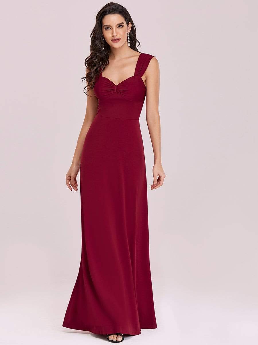 Color=Burgundy | Sweetheart A Line Floor Length Bridesmaid Dress-Burgundy 4 Color=Burgundy | Sweetheart A Line Floor Length Bridesmaid Dress-Burgundy 4