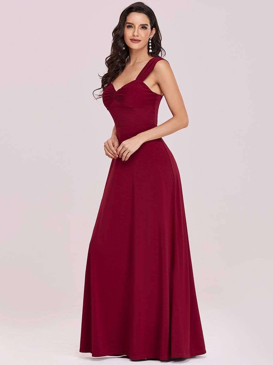 Color=Burgundy | Sweetheart A Line Floor Length Bridesmaid Dress-Burgundy 6 Color=Burgundy | Sweetheart A Line Floor Length Bridesmaid Dress-Burgundy 6