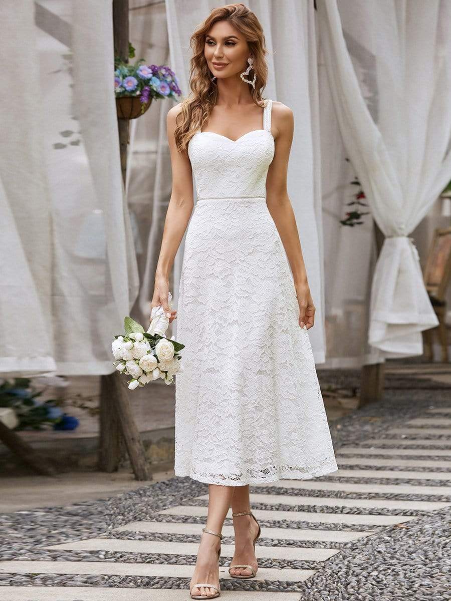 Color=Cream | Sleeveless Embroider Floral Sweetheart Neckline Wedding Dress-Cream 2 Color=Cream | Sleeveless Embroider Floral Sweetheart Neckline Wedding Dress-Cream 2