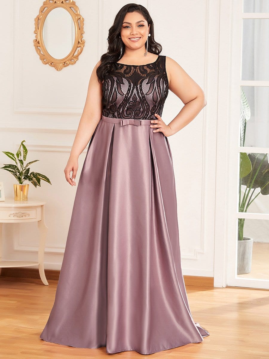 Color=Mauve | Plus Size Sleeveless Embroidered See-Through Maxi Evening Dress-Mauve 4 Color=Mauve | Plus Size Sleeveless Embroidered See-Through Maxi Evening Dress-Mauve 4