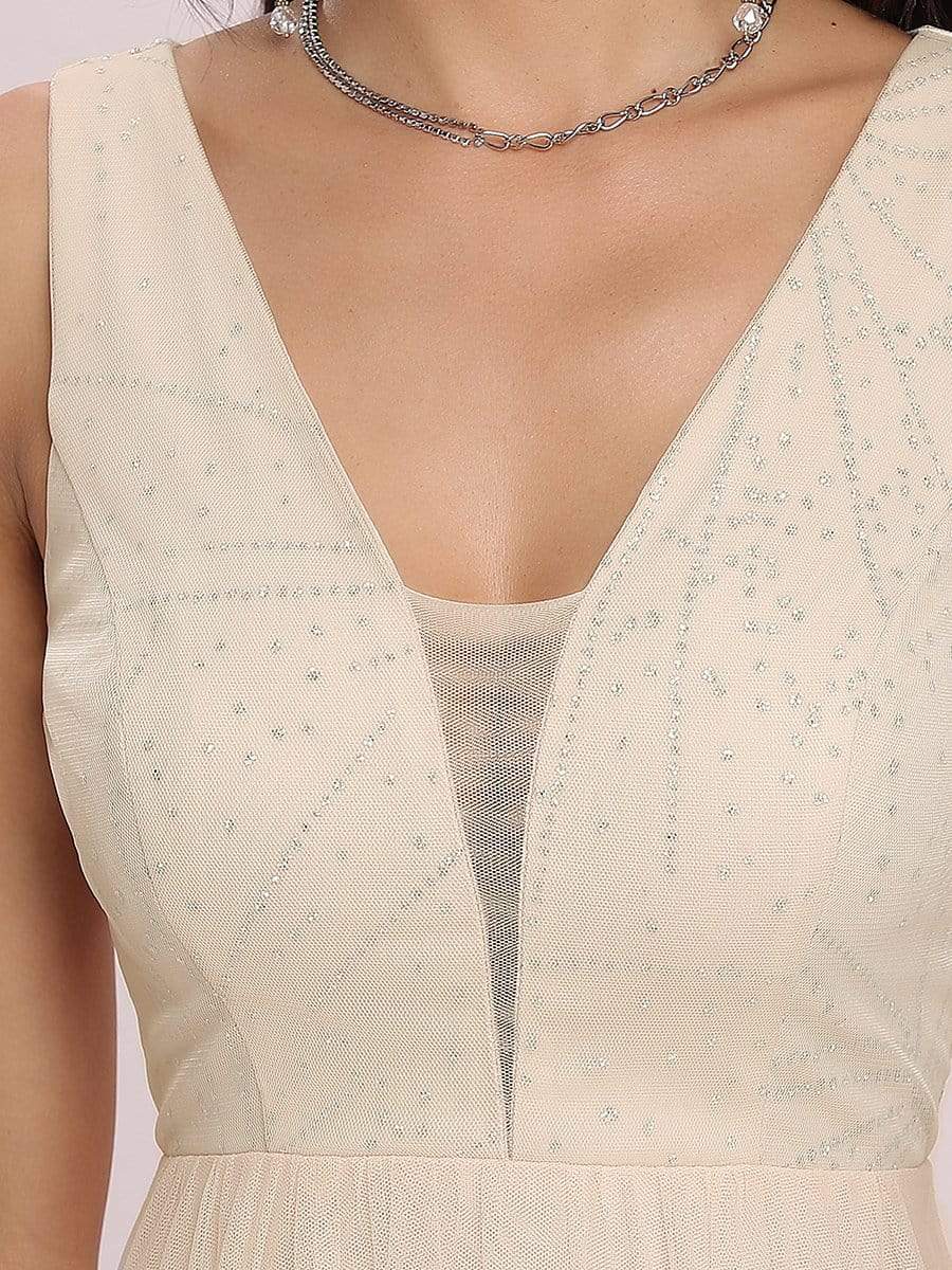 Color=Blush | Comfy Deep V Neck A-Line Tulle Prom Dress For Women-Blush 8 Color=Blush | Comfy Deep V Neck A-Line Tulle Prom Dress For Women-Blush 8