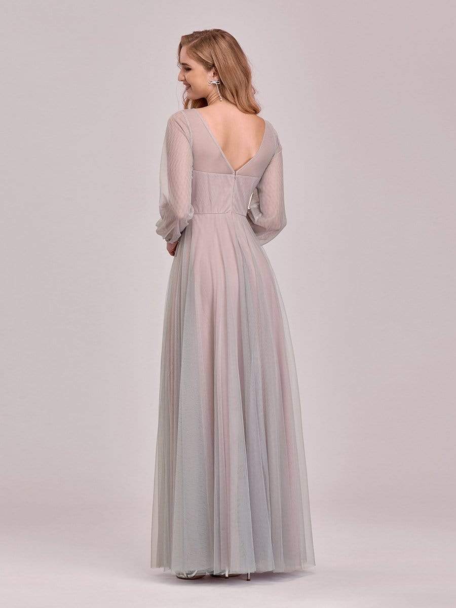 Color=Pink | Women'S Flowy A-Line Maxi Tulle Prom Dress With Appliques-Pink 2 Color=Pink | Women'S Flowy A-Line Maxi Tulle Prom Dress With Appliques-Pink 2