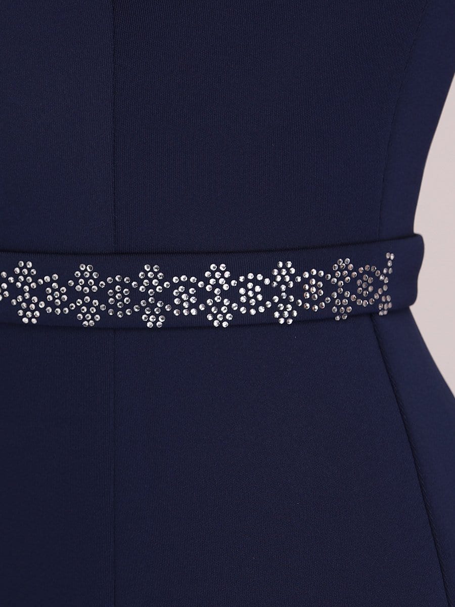 Color=Navy Blue | Fashion Round Neck Fishtail Maxi Evening Dress With Cold Shoulder-Navy Blue 5 Color=Navy Blue | Fashion Round Neck Fishtail Maxi Evening Dress With Cold Shoulder-Navy Blue 5