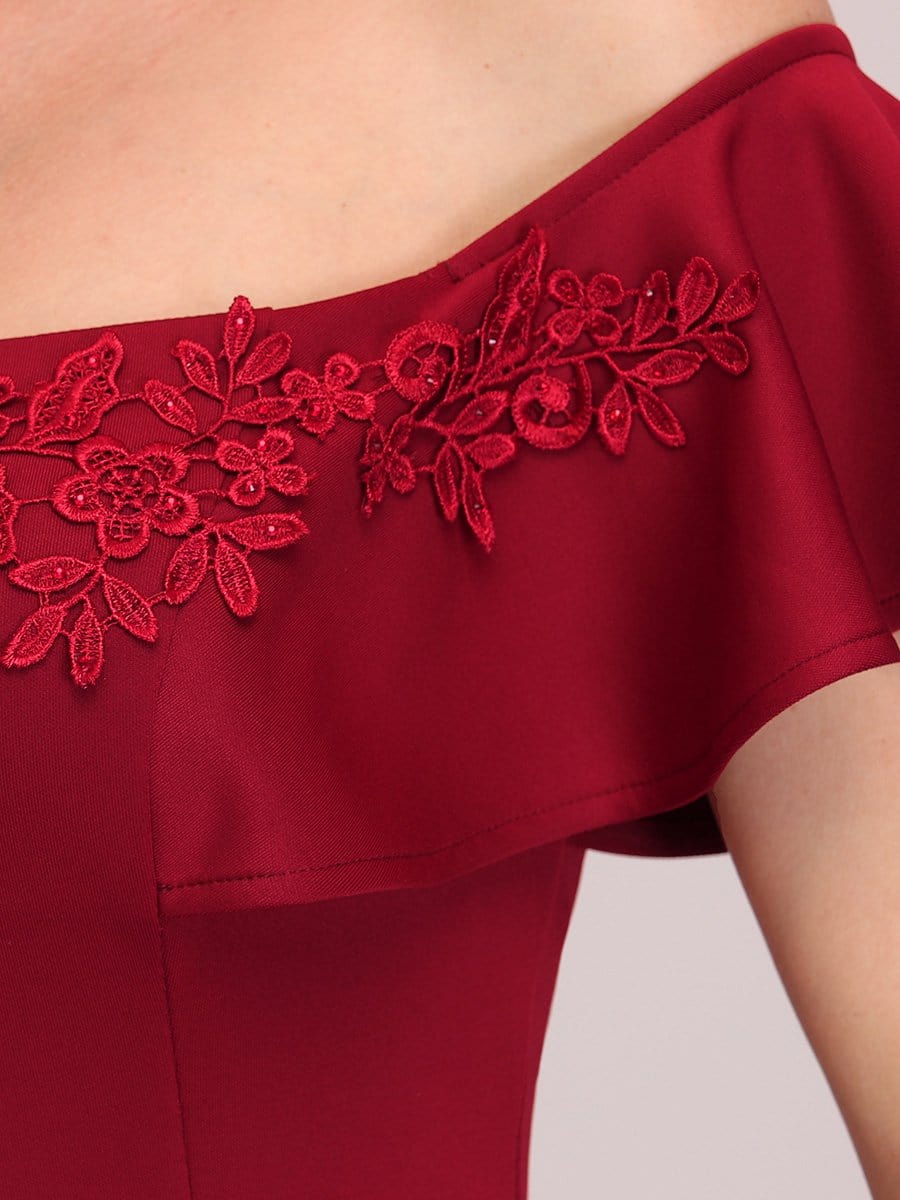 Color=Burgundy | Sexy Off Shoulder Mermaid Evening Dress With Appliques-Burgundy 5 Color=Burgundy | Sexy Off Shoulder Mermaid Evening Dress With Appliques-Burgundy 5