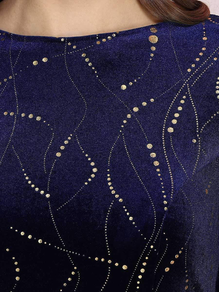 Color=Navy Blue | Elegant Plus Size Bodycon High-Low Velvet Party Dress-Navy Blue 5 Color=Navy Blue | Elegant Plus Size Bodycon High-Low Velvet Party Dress-Navy Blue 5