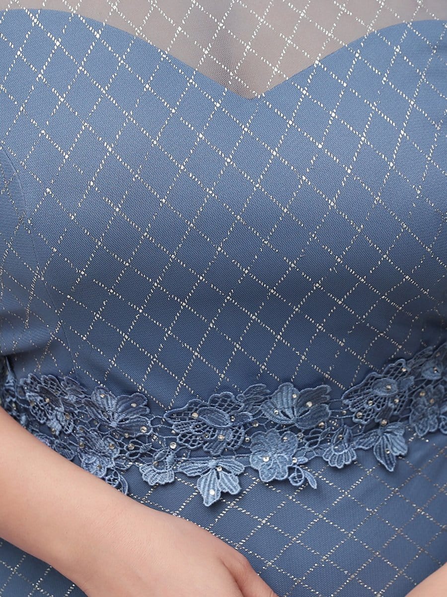 Color=Dusty Navy | Romantic A-Line Printed Tulle A-Line Prom Dresses With Appliques-Dusty Navy 5 Color=Dusty Navy | Romantic A-Line Printed Tulle A-Line Prom Dresses With Appliques-Dusty Navy 5