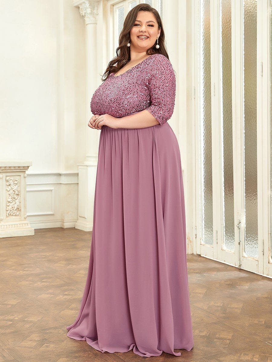 Color=Purple Orchid | Women'S Long Tulle & Sequin Evening Dresses For Mother Of The Bride-Purple Orchid 3 Color=Purple Orchid | Women'S Long Tulle & Sequin Evening Dresses For Mother Of The Bride-Purple Orchid 3