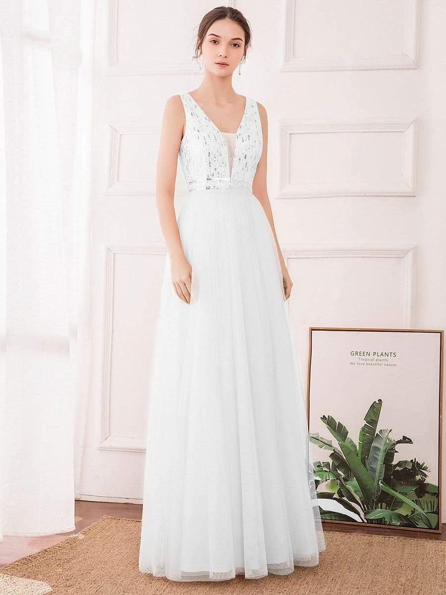 Color=Cream | Women'S Fashion A-Line  Floor Length Bridesmaid Dress-Cream 1 Color=Cream | Women'S Fashion A-Line  Floor Length Bridesmaid Dress-Cream 1