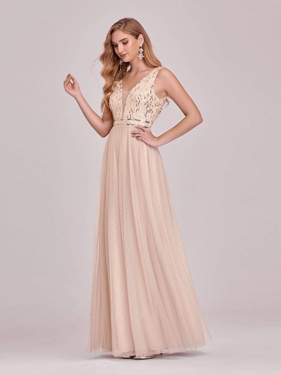 Color=Rose Gold | Women'S Fashion A-Line  Floor Length Bridesmaid Dress-Rose Gold 7 Color=Rose Gold | Women'S Fashion A-Line  Floor Length Bridesmaid Dress-Rose Gold 7