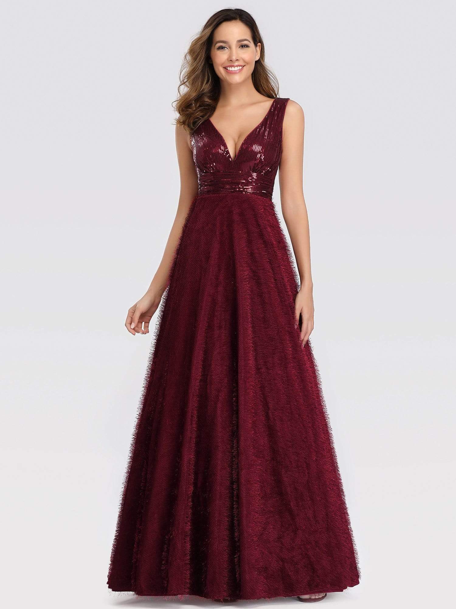 Color=Burgundy | Floor Length Sequin Prom Dresses For Women-Burgundy 2 Color=Burgundy | Floor Length Sequin Prom Dresses For Women-Burgundy 2