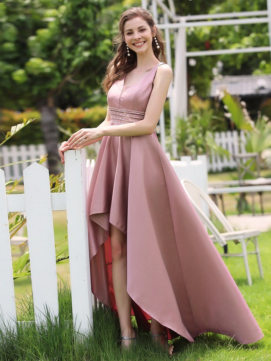 Color=Purple Orchid | Women'S V-Neck High Low Cocktail Party Maxi Dress-Purple Orchid 22 Color=Purple Orchid | Women'S V-Neck High Low Cocktail Party Maxi Dress-Purple Orchid 22