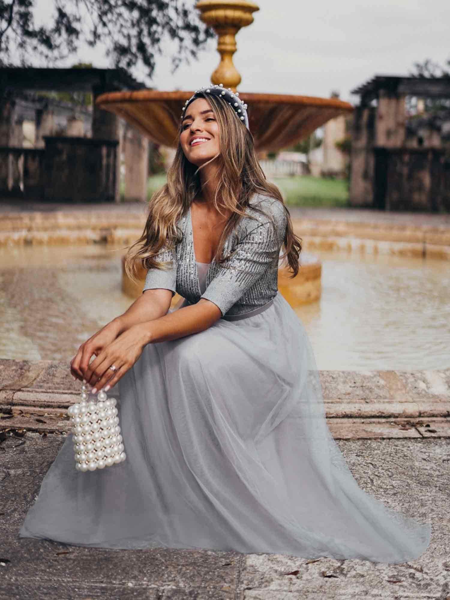 Color=Grey | Women'S Fashion V-Neck Floor Length Evening Dress-Grey 3 Color=Grey | Women'S Fashion V-Neck Floor Length Evening Dress-Grey 3