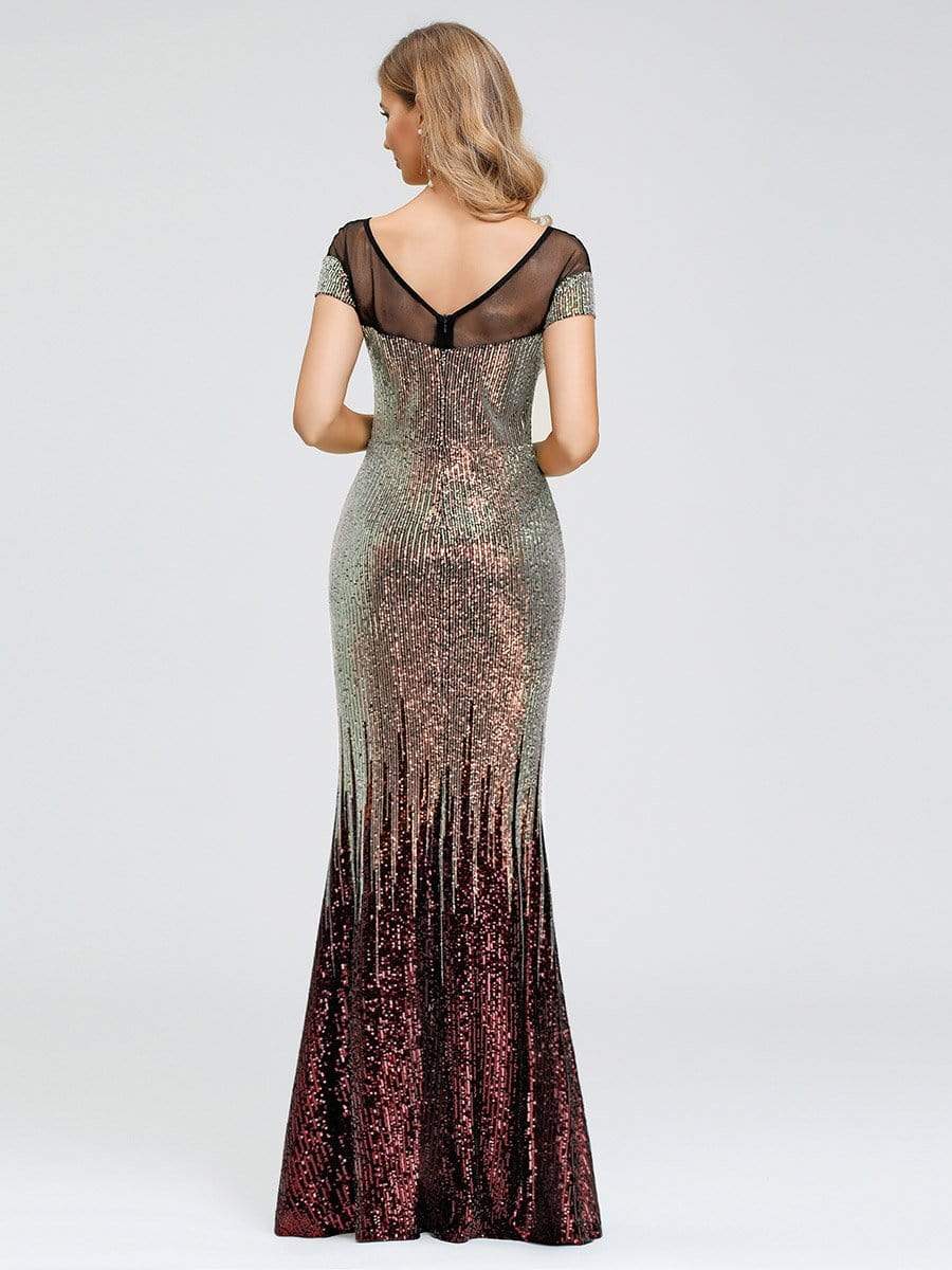 Color=Gold | Women'S Cap Sleeve Sequin Dress Mermaid Party Dress-Gold 12 Color=Gold | Women'S Cap Sleeve Sequin Dress Mermaid Party Dress-Gold 12