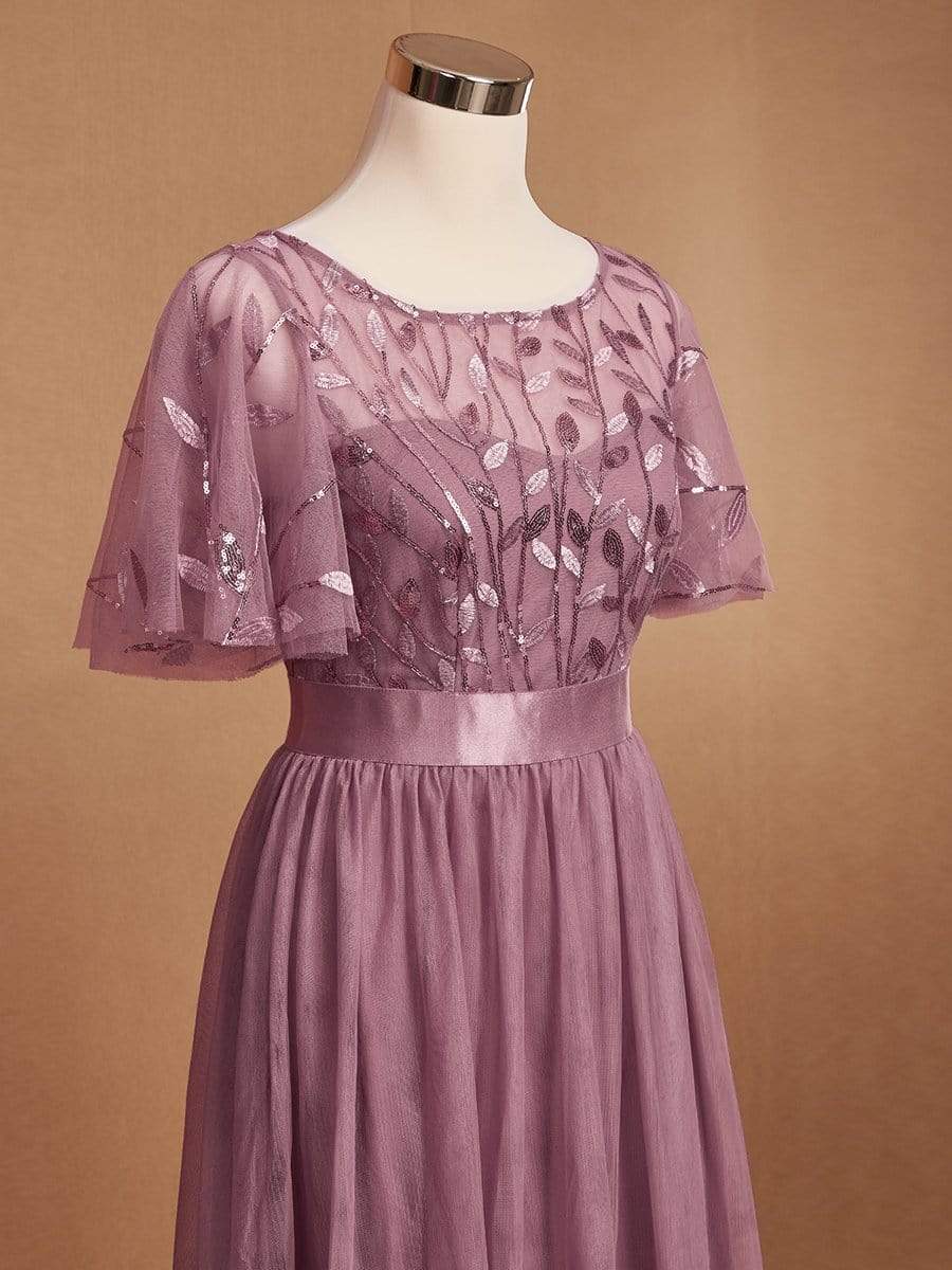 Color=Purple Orchid | Women'S A-Line Short Sleeve Embroidery Floor Length Evening Dresses-Purple Orchid 11 Color=Purple Orchid | Women'S A-Line Short Sleeve Embroidery Floor Length Evening Dresses-Purple Orchid 11