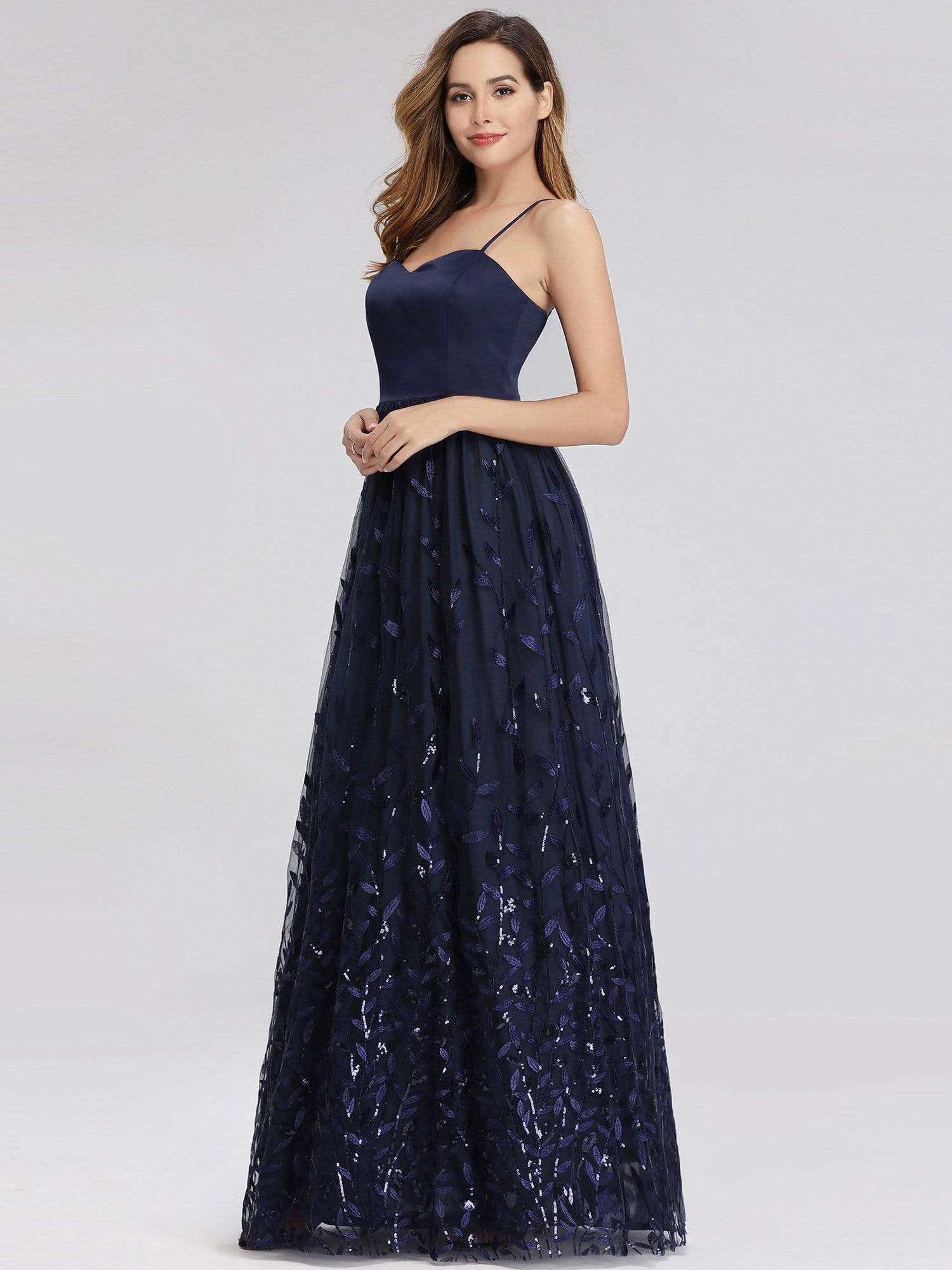 Color=Navy Blue | Sweet Heart Neckline Prom Dresses-Navy Blue 1 Color=Navy Blue | Sweet Heart Neckline Prom Dresses-Navy Blue 1