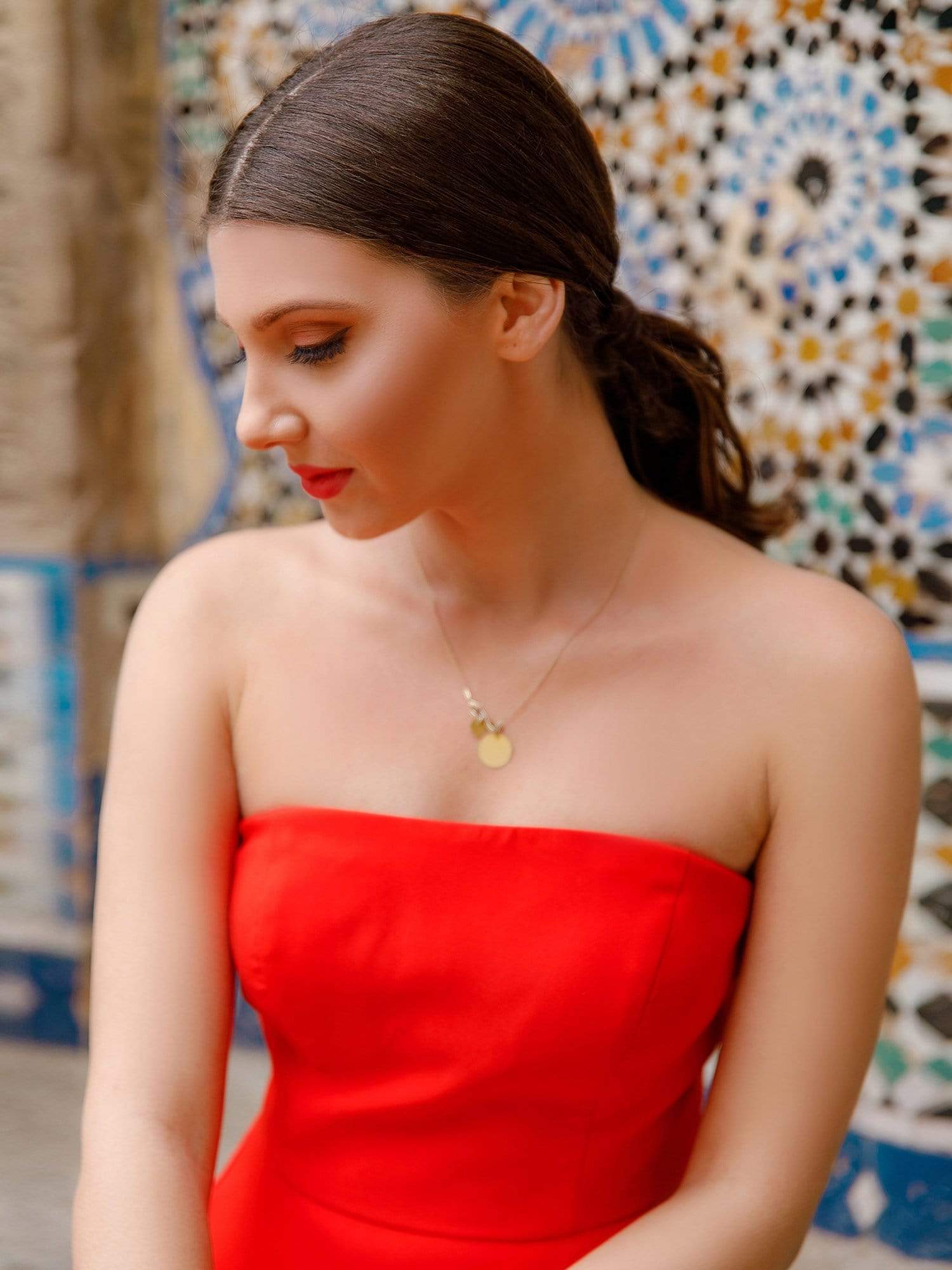 Color=Orange | Strapless A Line Party Dress-Orange 10 Color=Orange | Strapless A Line Party Dress-Orange 10