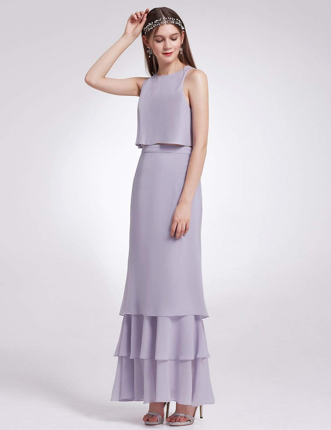 Color=Dark Lavender | Two Piece Maxi Skirt And Top Bridesmaid Set-Dark Lavender 4 Color=Dark Lavender | Two Piece Maxi Skirt And Top Bridesmaid Set-Dark Lavender 4