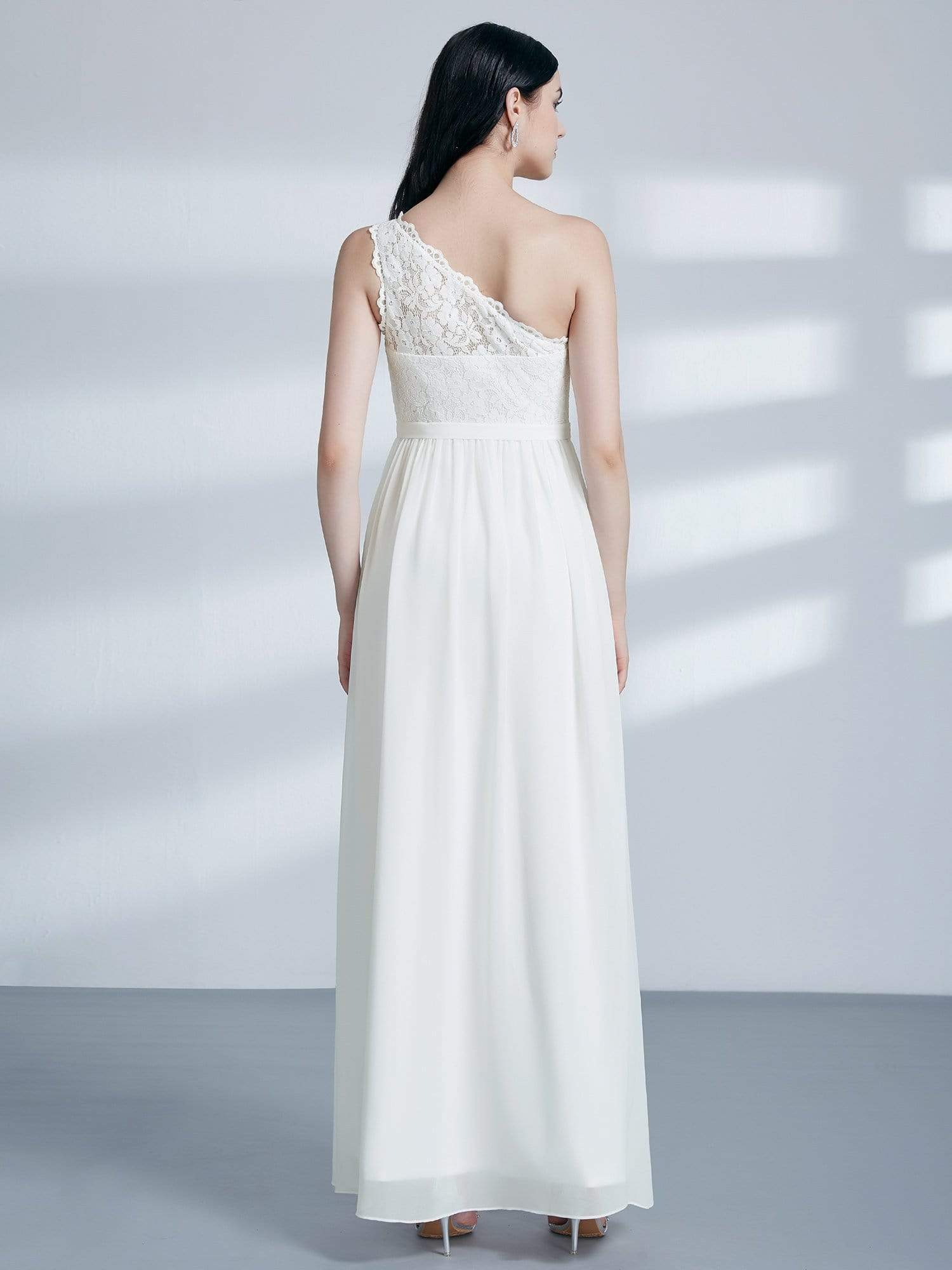 Color=Cream | Long One Shoulder Formal Party Dress-Cream 3 Color=Cream | Long One Shoulder Formal Party Dress-Cream 3