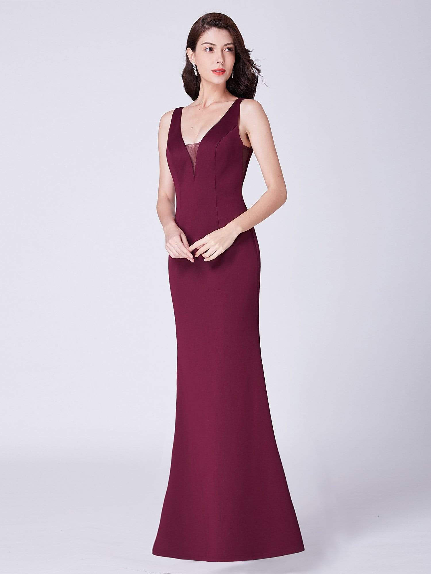 Color=Burgundy | Sexy Fitted Long Burgundy Evening Dress-Burgundy 4 Color=Burgundy | Sexy Fitted Long Burgundy Evening Dress-Burgundy 4