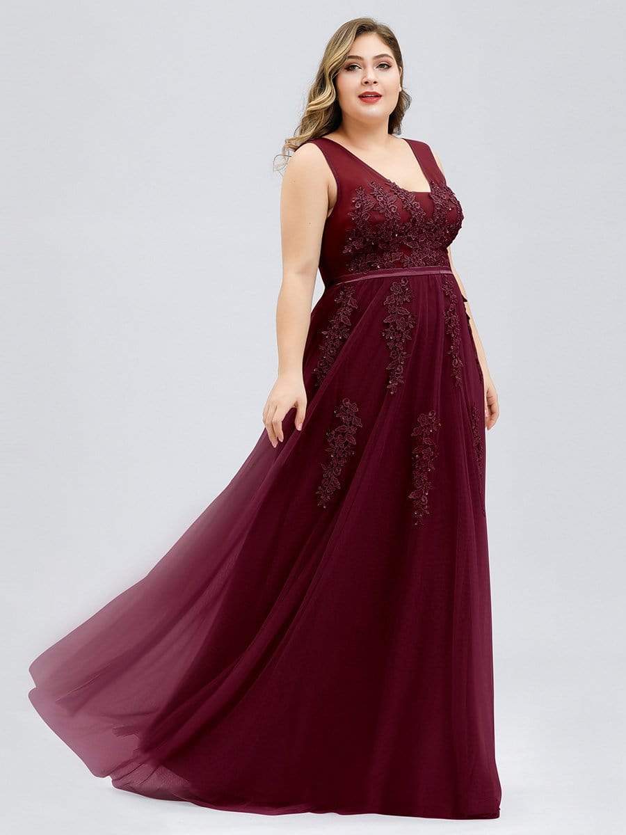 COLOR=Burgundy | Maxi Long Elegant Ethereal Tulle Evening Dresses-Burgundy 3 COLOR=Burgundy | Maxi Long Elegant Ethereal Tulle Evening Dresses-Burgundy 3
