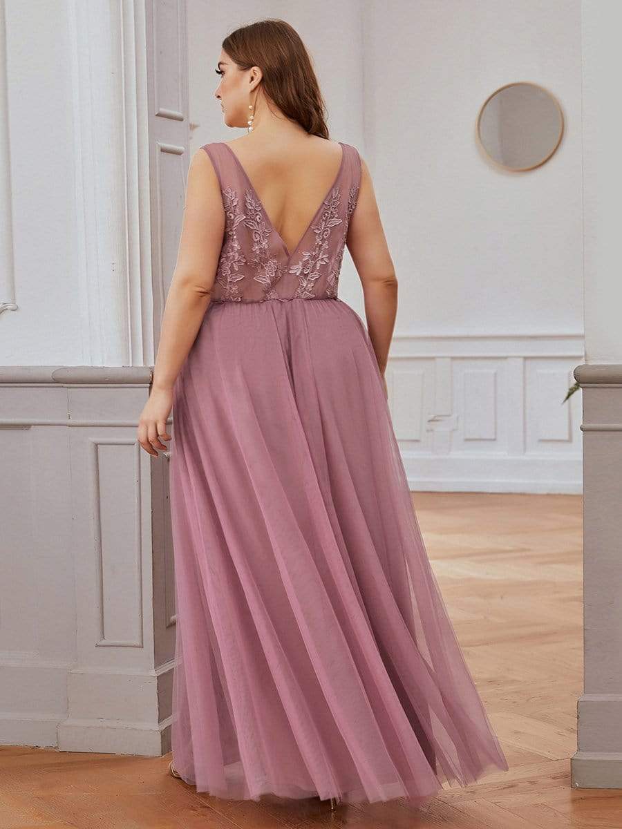 COLOR=Purple Orchid | Maxi Long Elegant Ethereal Plus Size Tulle Evening Dresses-Purple Orchid 2 COLOR=Purple Orchid | Maxi Long Elegant Ethereal Plus Size Tulle Evening Dresses-Purple Orchid 2