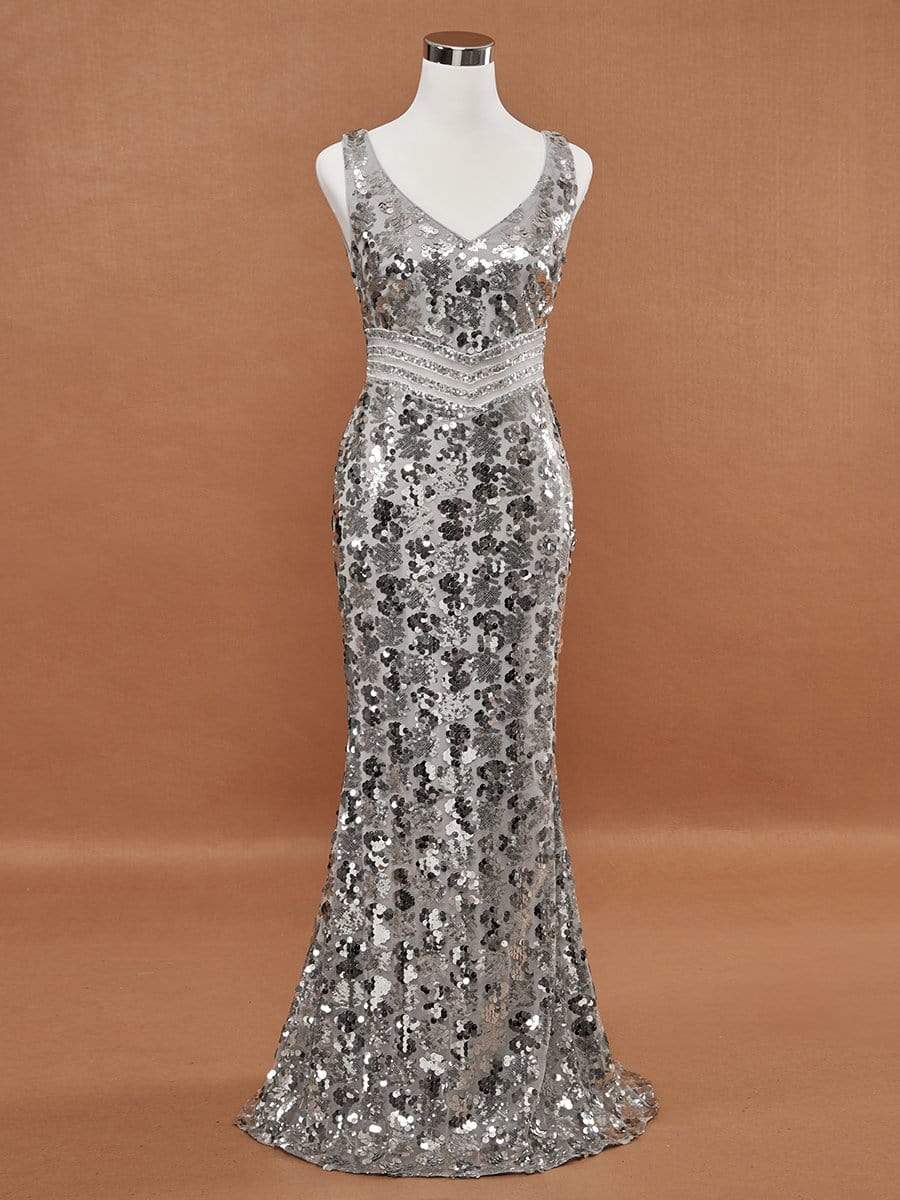 Color=Grey | Mermaid Sequin Dresses For Women-Grey 6 Color=Grey | Mermaid Sequin Dresses For Women-Grey 6