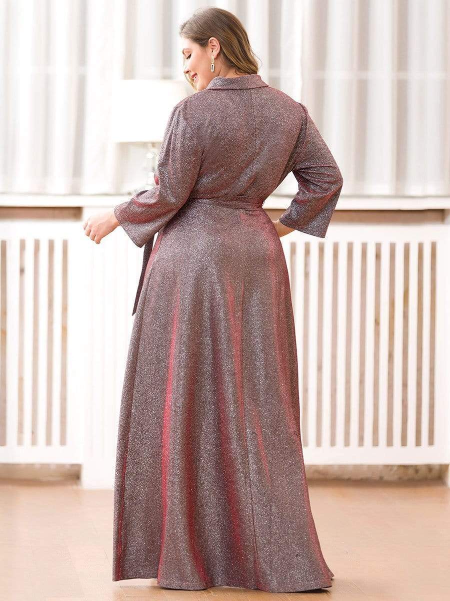 Color=Burgundy | Elegant Plus Size Floor Length Party Dress-Burgundy 4 Color=Burgundy | Elegant Plus Size Floor Length Party Dress-Burgundy 4