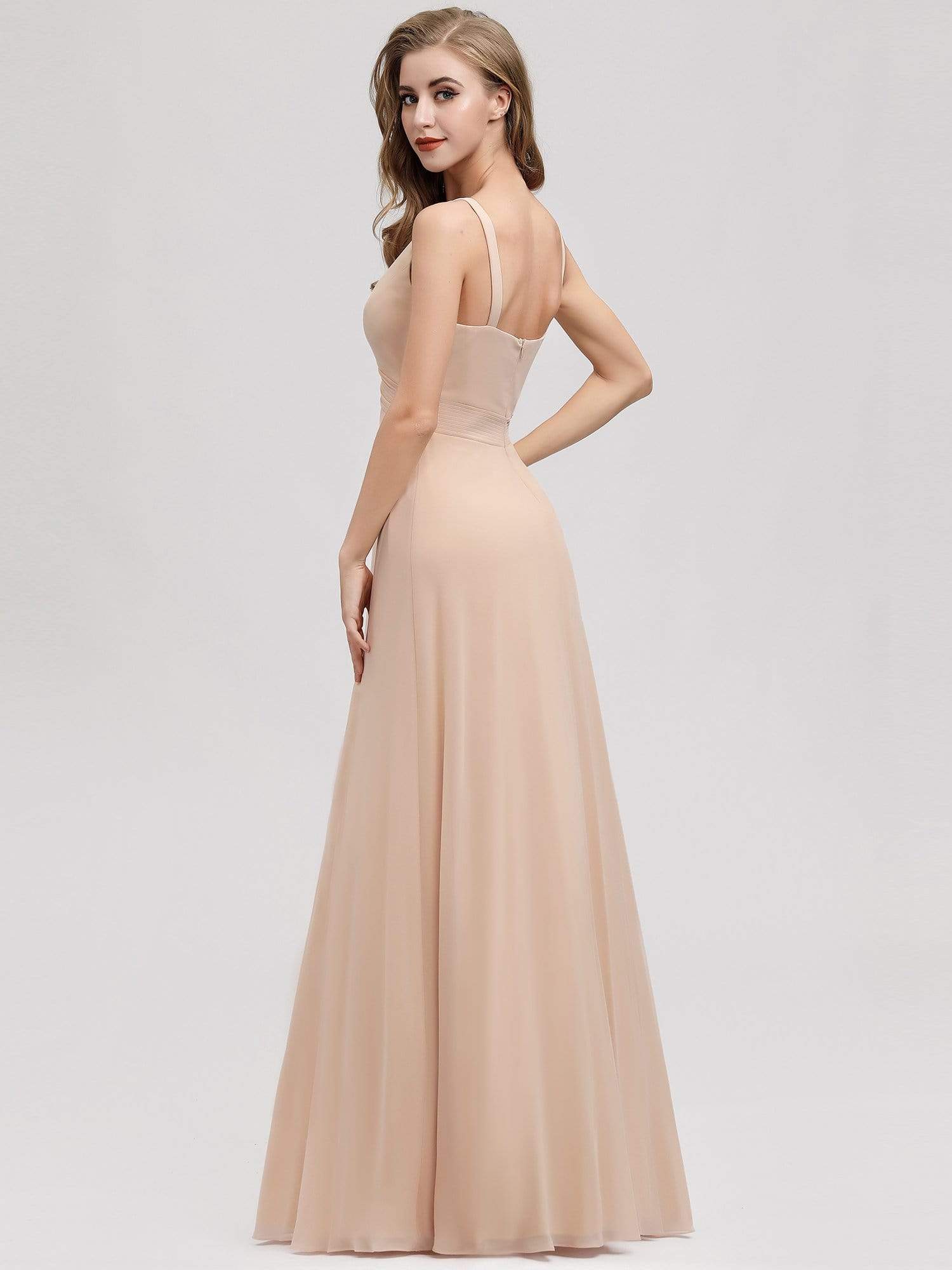 Color=Blush | Women'S A-Line Sleeveless Evening Gowns Wedding Party Bridesmaid Dress-Blush 2 Color=Blush | Women'S A-Line Sleeveless Evening Gowns Wedding Party Bridesmaid Dress-Blush 2