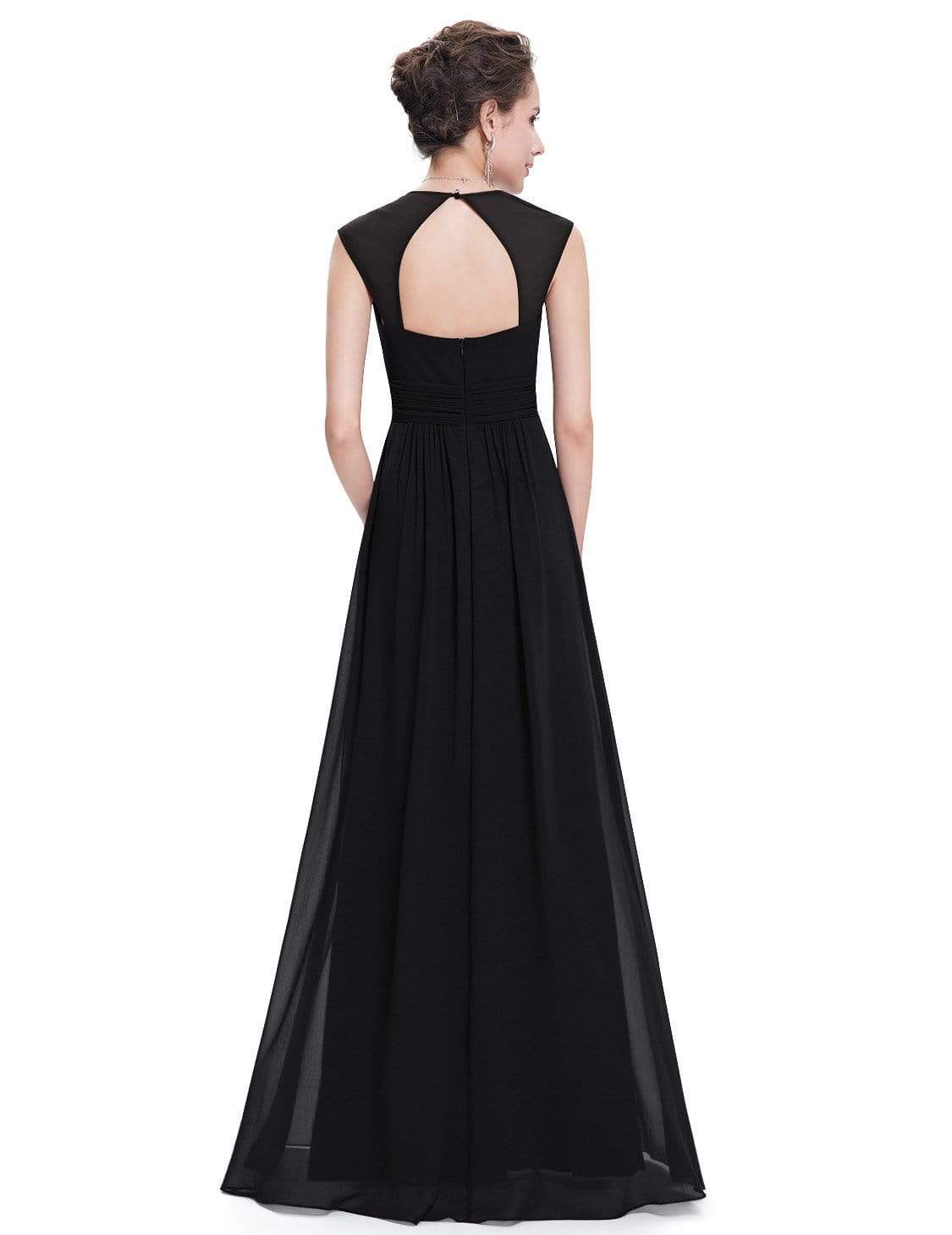 COLOR=Black | Sleeveless Grecian Style Evening Dress-Black 3 COLOR=Black | Sleeveless Grecian Style Evening Dress-Black 3