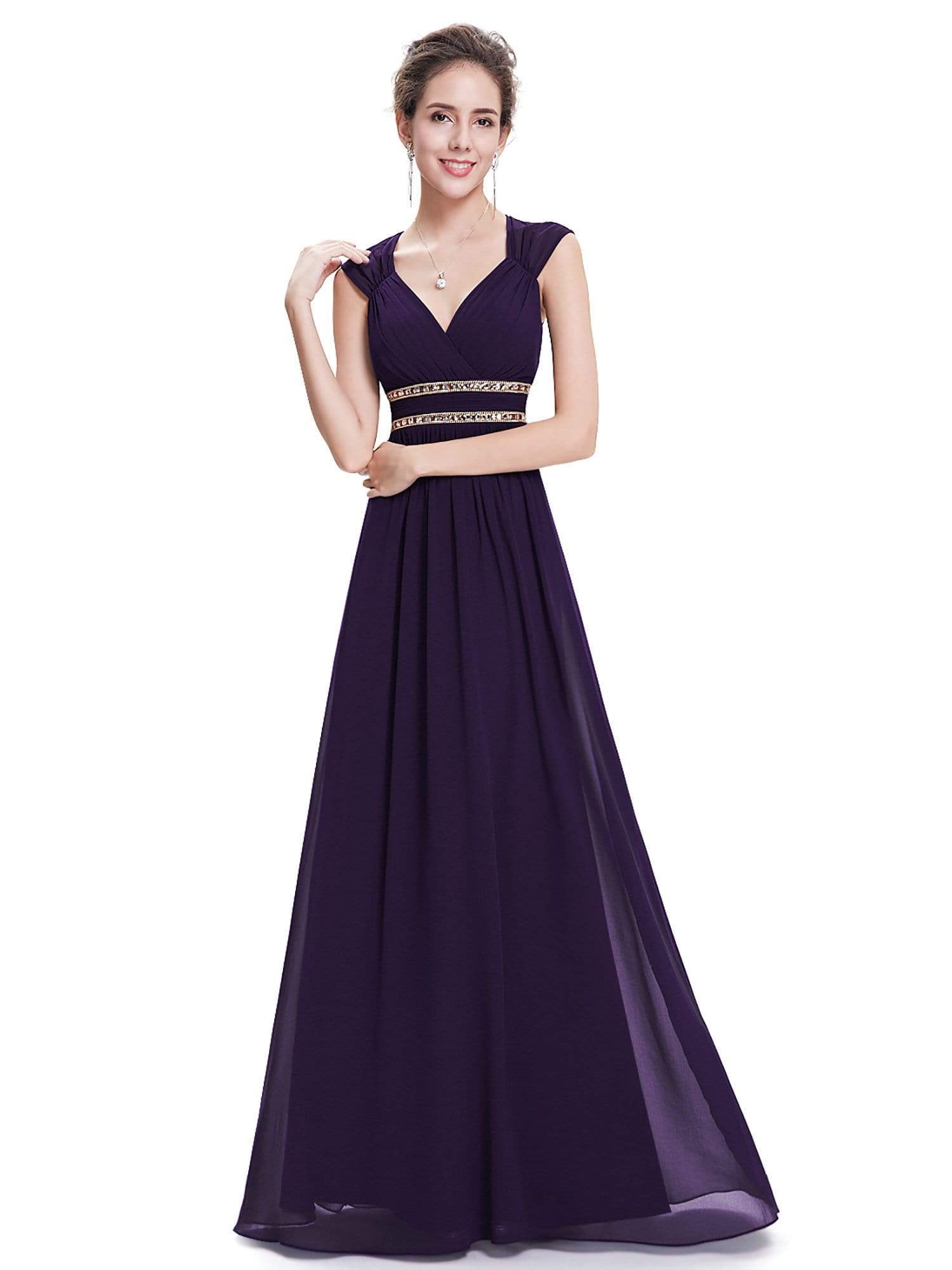 COLOR=Dark Purple | Sleeveless Grecian Style Evening Dress-Dark Purple 3 COLOR=Dark Purple | Sleeveless Grecian Style Evening Dress-Dark Purple 3