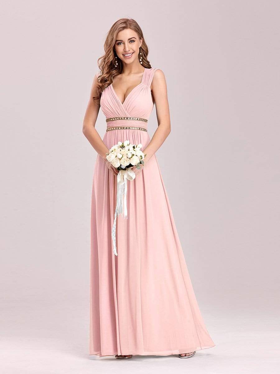 COLOR=Pink | Sleeveless Grecian Style Evening Dress-Pink 5 COLOR=Pink | Sleeveless Grecian Style Evening Dress-Pink 5