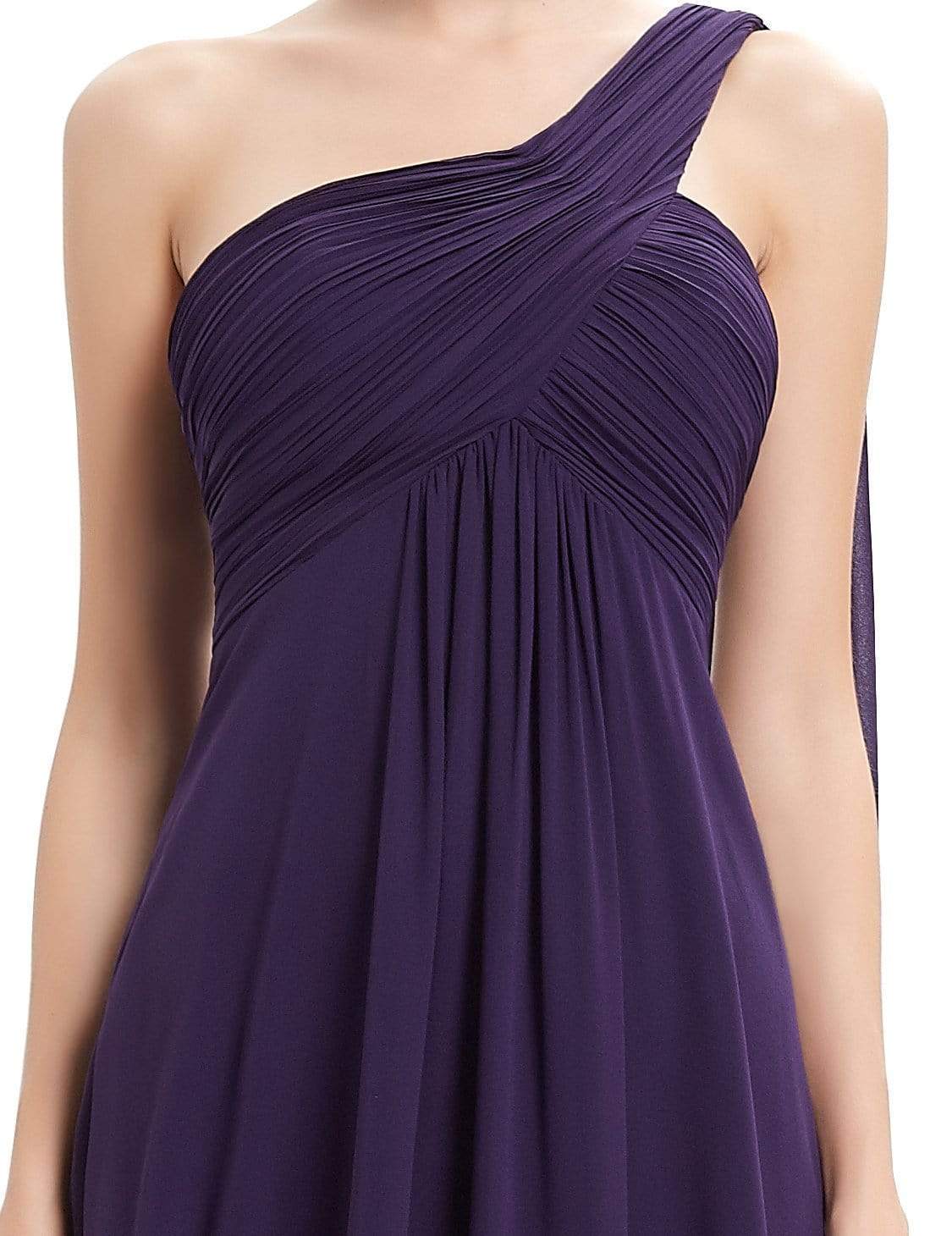 Color=Dark Purple | One Shoulder Evening Dress-Dark Purple 5 Color=Dark Purple | One Shoulder Evening Dress-Dark Purple 5