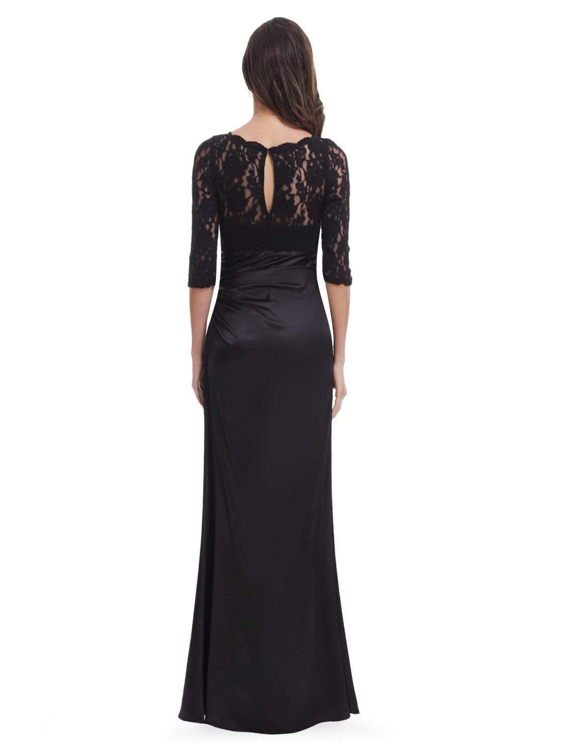 Color=Black | Lace Long Sleeve Formal Evening Dress-Black 2 Color=Black | Lace Long Sleeve Formal Evening Dress-Black 2