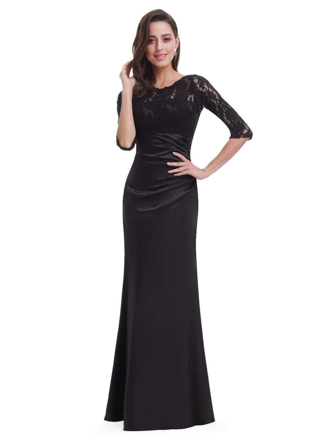 Color=Black | Lace Long Sleeve Formal Evening Dress-Black 1 Color=Black | Lace Long Sleeve Formal Evening Dress-Black 1