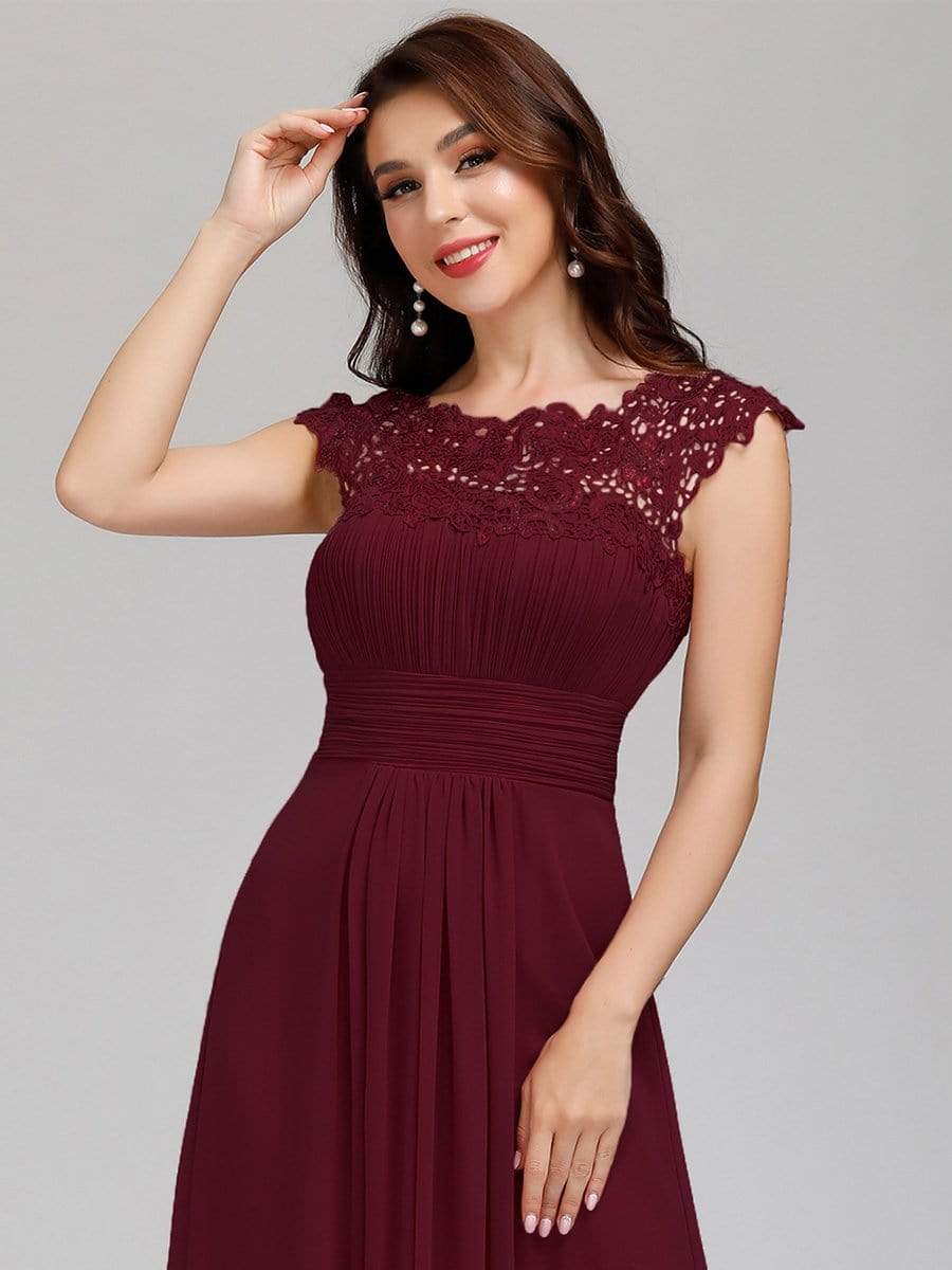 COLOR=Burgundy | Maxi Long Lace Cap Sleeve Elegant Evening Gowns-Burgundy 3 COLOR=Burgundy | Maxi Long Lace Cap Sleeve Elegant Evening Gowns-Burgundy 3