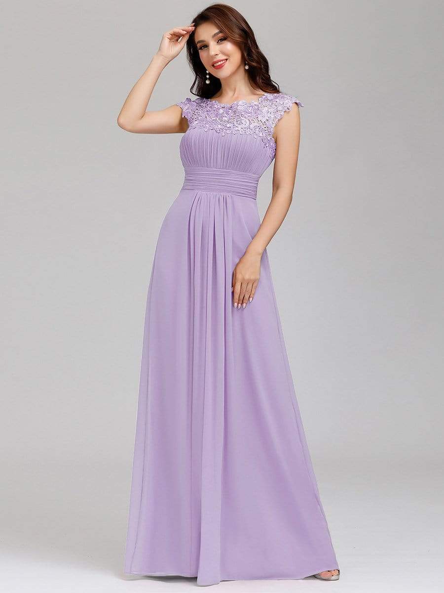 COLOR=Lavender | Maxi Long Lace Cap Sleeve Elegant Evening Gowns-Lavender 1 COLOR=Lavender | Maxi Long Lace Cap Sleeve Elegant Evening Gowns-Lavender 1