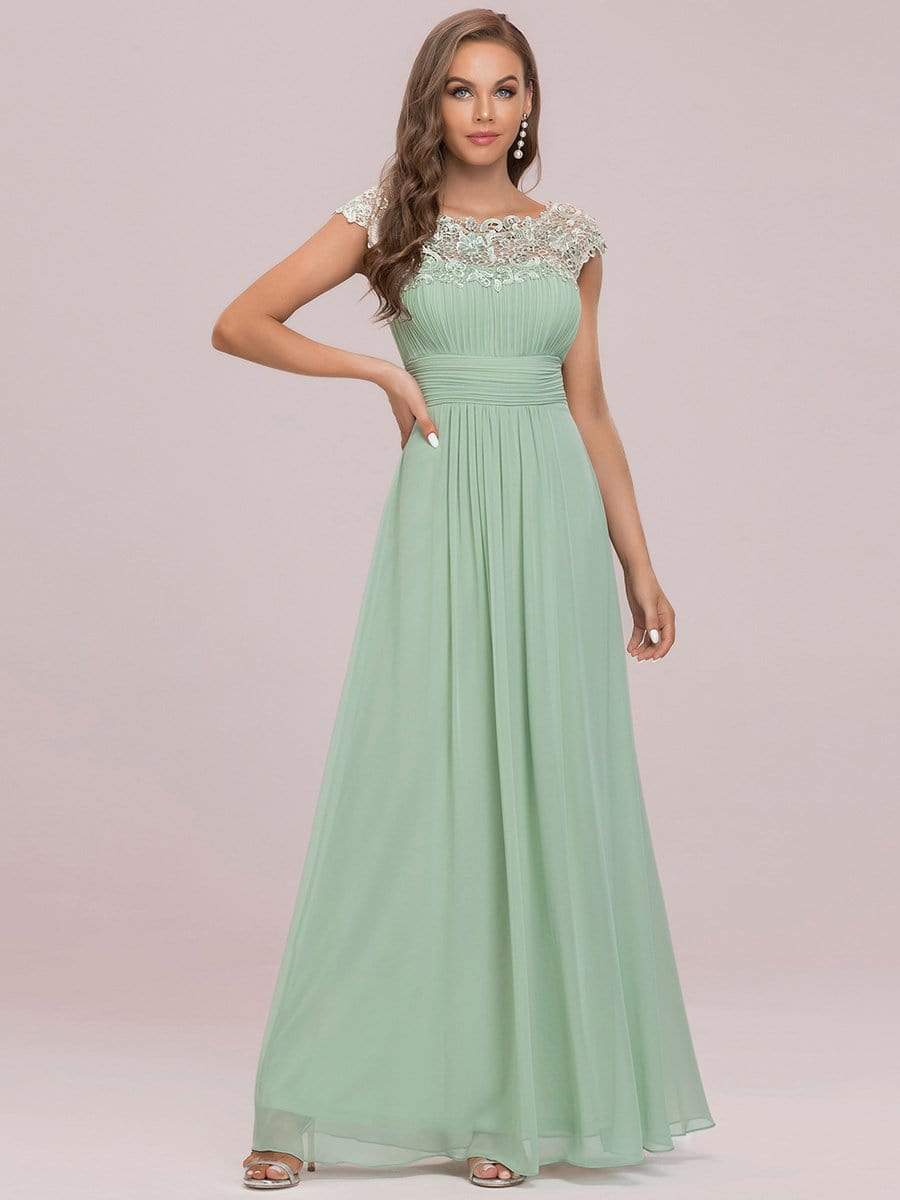 COLOR=Mint Green | Maxi Long Lace Cap Sleeve Elegant Evening Gowns-Mint Green 1 COLOR=Mint Green | Maxi Long Lace Cap Sleeve Elegant Evening Gowns-Mint Green 1