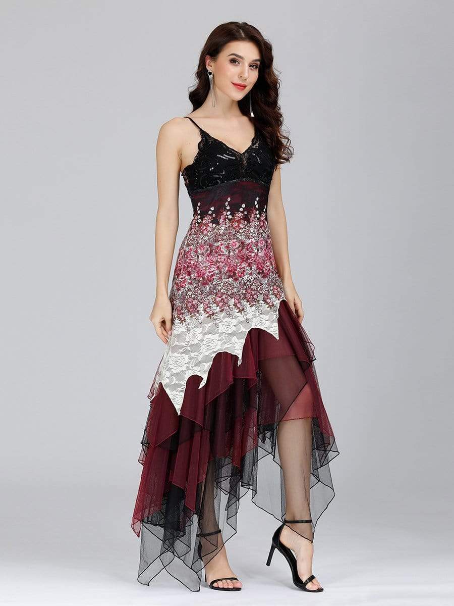 Color=Burgundy | Women'S Sexy V Neck Floor Length Cocktail Prom Dress-Burgundy 3 Color=Burgundy | Women'S Sexy V Neck Floor Length Cocktail Prom Dress-Burgundy 3