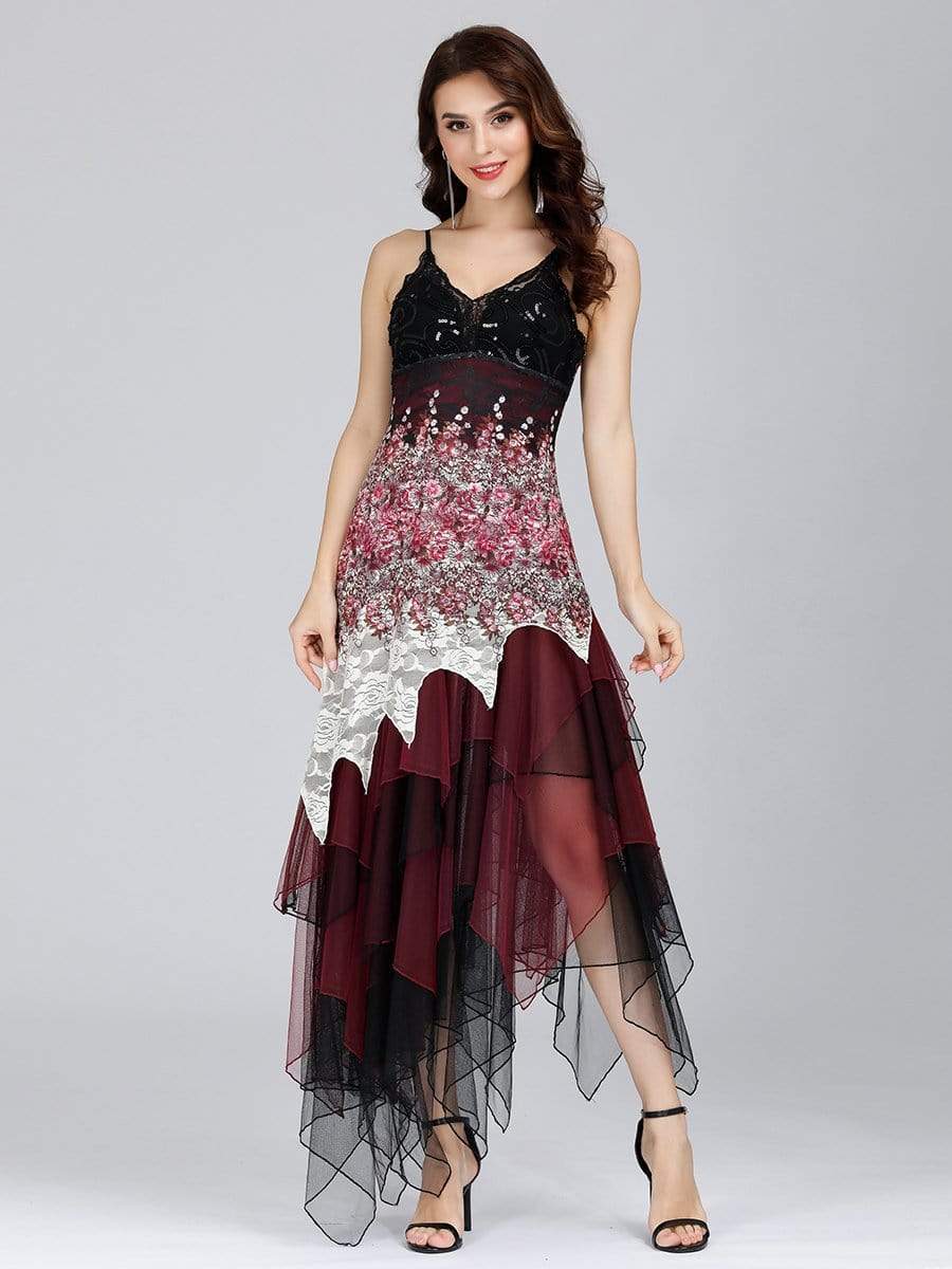 Color=Burgundy | Women'S Sexy V Neck Floor Length Cocktail Prom Dress-Burgundy 1 Color=Burgundy | Women'S Sexy V Neck Floor Length Cocktail Prom Dress-Burgundy 1