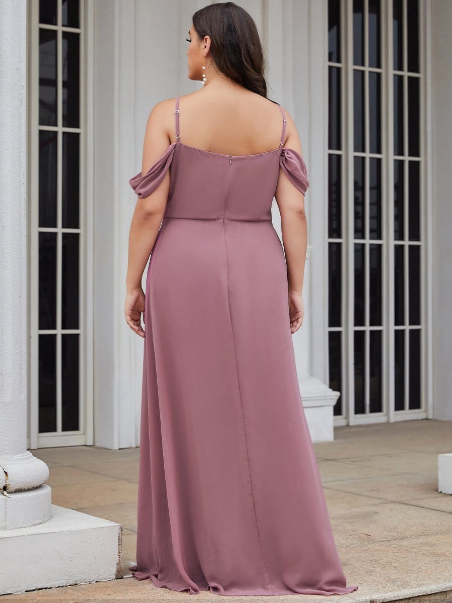 Color=Purple Orchid | Plus Size Cold Shoulder Spaghetti Strap Maxi Bridesmaid Dresses-Purple Orchid 2 Color=Purple Orchid | Plus Size Cold Shoulder Spaghetti Strap Maxi Bridesmaid Dresses-Purple Orchid 2