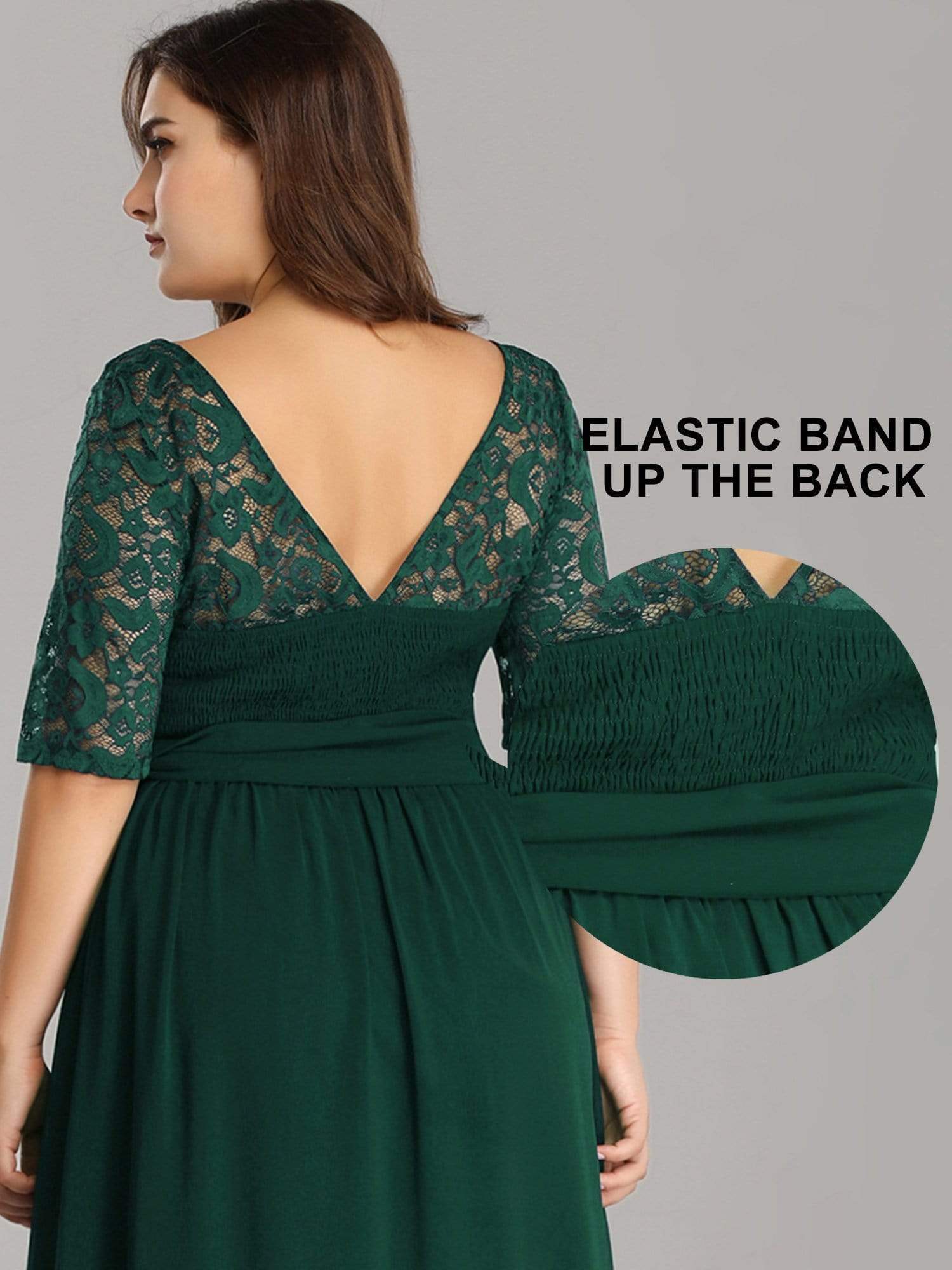 Color=Dark Green | Plus Size Long Sleeve Floor Length Evening Dress-Dark Green 6 Color=Dark Green | Plus Size Long Sleeve Floor Length Evening Dress-Dark Green 6
