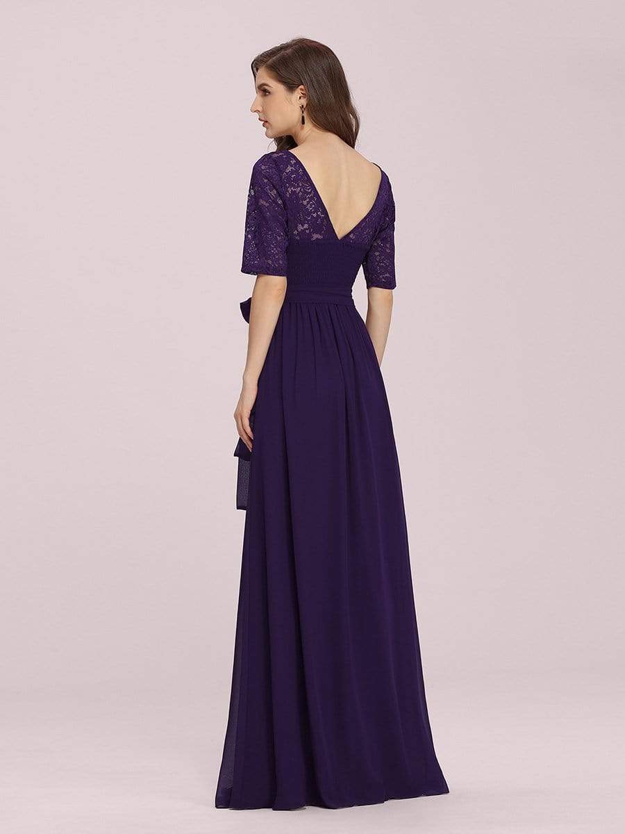 COLOR=Dark Purple | Plus Size Long Sleeve Floor Length Evening Dress-Dark Purple 2 COLOR=Dark Purple | Plus Size Long Sleeve Floor Length Evening Dress-Dark Purple 2