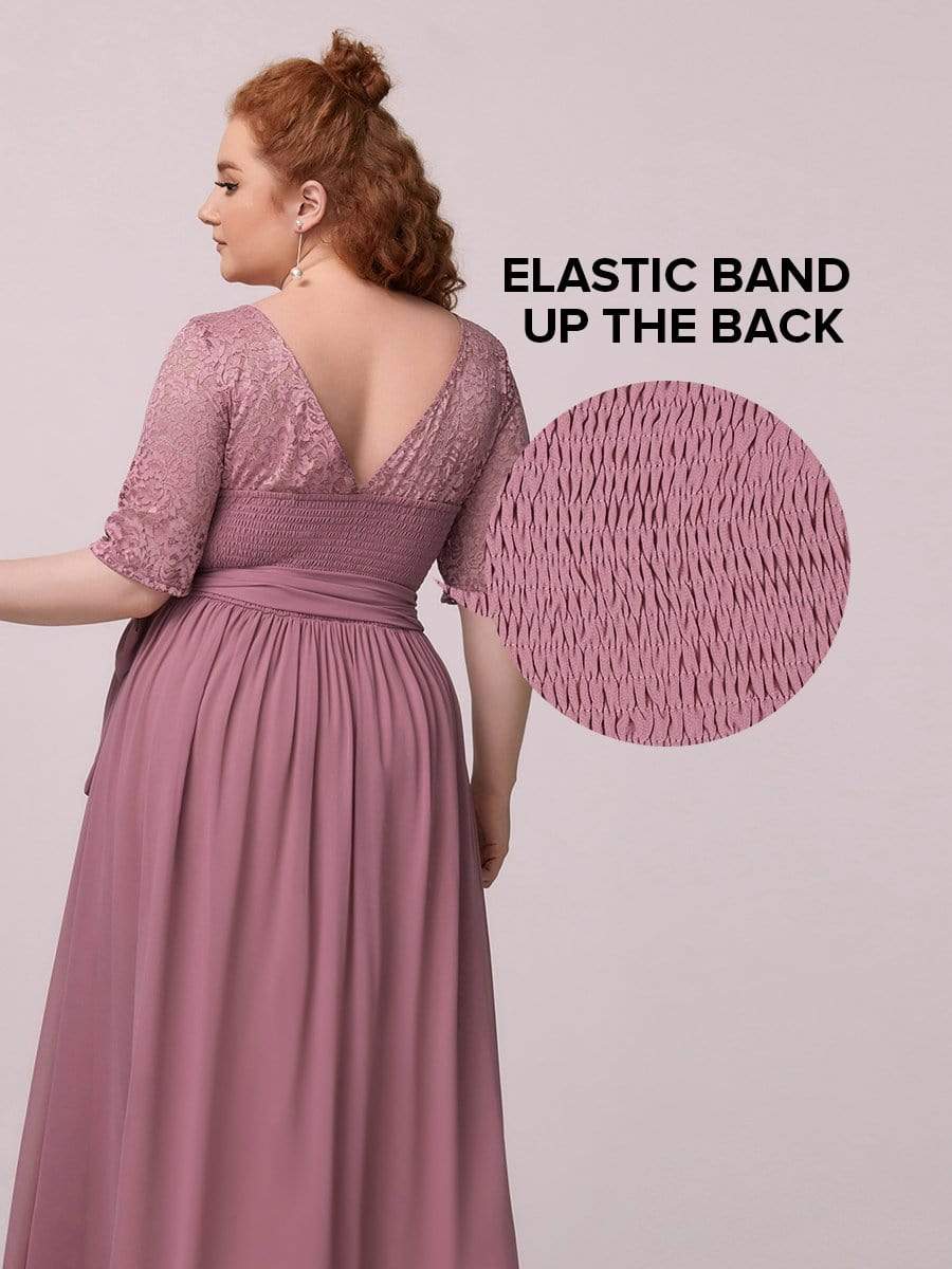 COLOR=Purple Orchid | Plus Size Long Sleeve Floor Length Evening Dress-Purple Orchid 3 COLOR=Purple Orchid | Plus Size Long Sleeve Floor Length Evening Dress-Purple Orchid 3